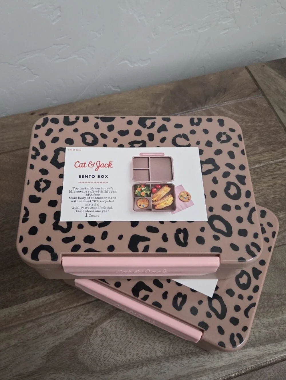 Cat & Jack Target Set Of 2 - Leopard Print Bento Boxes